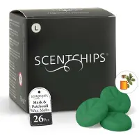 Scentchips Musk & Patchouli - Geurblokjes - Huisparfum - Geurchips - Waxmelts - Geschikt voor Geurbrander en Waxbrander - L - 26 Stuks