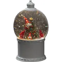 Konstsmide 4300-200 LED-lantaarn Kerstman Warmwit LED Wit Watergevuld, Timer