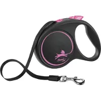 Flexi rollijn black design tape roze M 5 mtr tot 25 kg