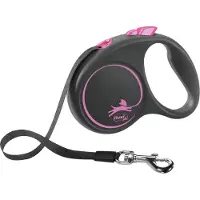 Flexi Rollijn Tape Roze S - Hondenlijn tot 15kg - 5 Meter met Blokkeerfunctie