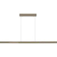 Paul Neuhaus Hanglamp Adriana Square, dimbaar, brons / oud-messing, Woon-/ Eetkamer, Aluminium, Modern