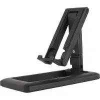 Benson Verstelbare telefoon- en tablethouder - compact - opvouwbaar - met opbergetui - zwart - 7 x 14 x 5 cm