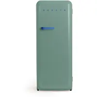 Create - Koelkast in retrostijl - Sage - Handvat Kobaltblauw - FRIDGE RETRO 281L