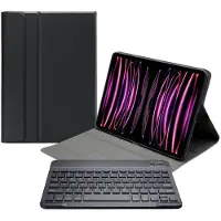 Mobilize Tablethoes geschikt voor Apple iPad Pro 11 Inch (2025) Hoes | Detachable Bluetooth Keyboard QWERTY Bluetooth Toetsenbord Bookcase - QWERTY - Zwart