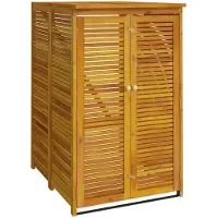 vidaXL Afvalbakberging enkel 70x89x117 cm massief acaciahout