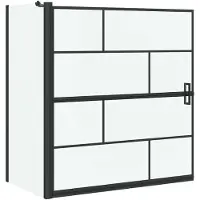 vidaXL Bad Douche Scherm Zwart en Transparant 116 x 68 x 128 cm