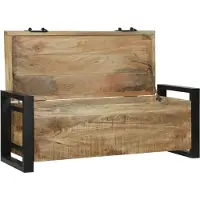 vidaXL Opbergkisten met opslag Bruin 80 x 30 x 30 cm Massief mangohout