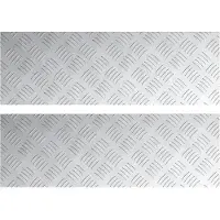 vidaXL Trap Tread 2 st 75 x 25 cm Zilver Aluminium Rechthoekig