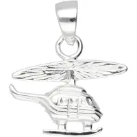 MOOYE ® - Collectie Zilveren Helikopter in vlucht kettinghanger