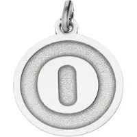 MOOYE ® - Collectie Zilveren Letter O rond mat en glans kettinghanger