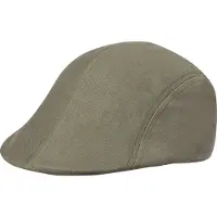 Kariban Flat cap / plat petje voor heren - beige - katoen - basic hoofdmaat 58 cm - Mannen pet