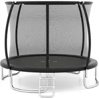 Costway Ø 366 cm trampoline met ladder, tuintrampoline rond met veiligheidsnet, randafdekking en metalen frame, kindertrampoline, complete set voor kinderen en volwassenen