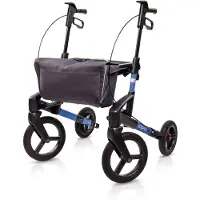 Topro Rollator Olympos ATR ‘Black Series – Maat Medium – Oceaanblauw – Offroad Wielen – Inclusief Rugsteun
