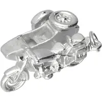 MOOYE ® - Collectie Zilveren Duitse zijspan met motor kettinghanger