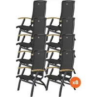 Hartman Set van 8 - Da Vinci verstelbare stoel - Teak