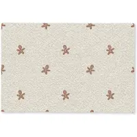MuchoWow Deurmat 90x60 cm - Droogloopmat Patroon - Koekjes - Beige - Mat voor binnen - Schoonloopmat - Deurmatten met print - Inloopmat