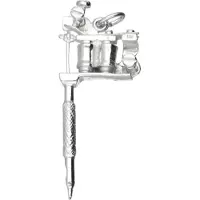 MOOYE ® - Collectie Zilveren Tattoo machine XL kettinghanger