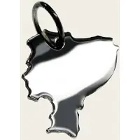 MOOYE ® - Collectie Zilveren Landkaart Ecuador ketting hanger