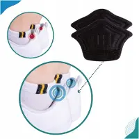 Sulpo 4 paar zwarte schoenverstevigers 1 cm dik - anti-blaar