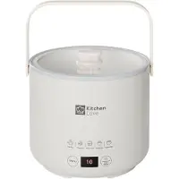 KitchenLove Rijstkoker - 0.4L - Multicooker - Rice Cooker - Slowcooker - 1 tot 2 Personen - Klein - Créme Wit