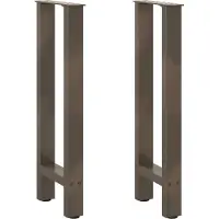 vidaXL Console tafelpoten 2 st 38x(72-73) cm staal naturel