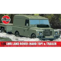 Airfix Modelbouwpakket Auto - 02324 Land Rover LMB met Aanhangwagen - Hard Top - Britse Terreinwagen Plastic - 1:76 - Modelbouw