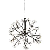 Luca Lighting Kerst hanglamp bol zwart 40cm incl. LED met timer IP44 - Nobu