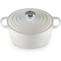 Le Creuset Gietijzeren Ronde Braadpan Meringue 24cm 4,2l