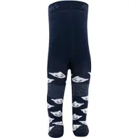 Ewers Babymaillot met antislip stippen - Donkerblauw met Poezenhoofdjes - 74