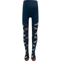 Ewers Maillot Kindermaat - Paarden Bruin/Lichtbruin/Ecru - Donkerblauw -122/128