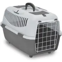 Papillon Reismand met metalen deur grijs M