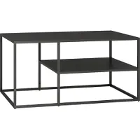 En.casa Salontafel Solund met plank 45x90x60 cm zwart mat []