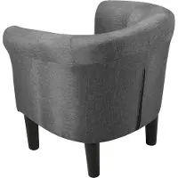 En.casa Kuipstoel Ariel schelpen fauteuil stof 70x70x58 cm donkergrijs
