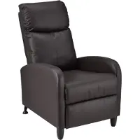 En.casa Comfortabele fauteuil Bregenz, relaxfauteuil, ligbed (102x60x92 cm), ligfauteuil, tv-fauteuil, fauteuil met verstelbare rugleuning, tv-fauteuil van kunstleer, bruin []