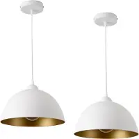 Lux.pro Hanglamp 18xØ30 cm 2xE27 Toulon set van 2 wit en goud