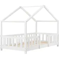 En.casa Kinderbed Treviolo huisbed 70x140 cm wit []