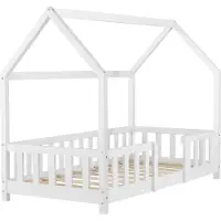 En.casa Kinderbed Sisimiut met uitvalbeveiliging 70x140 cm wit
