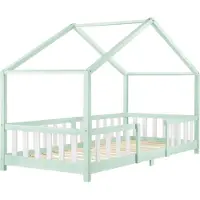 En.casa Kinderbed Treviolo huisbed 90x200 cm mint en wit []