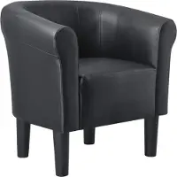En.casa Fauteuil schelpen fauteuil - zwart