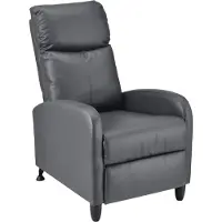 En.casa Verstelbare relaxfauteuil 102x60x92 cm kunstleer grijs