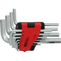 Ks Tools 151.5060 Inbus Haakse schroevendraaierset 1/16 inch, 5/64 inch 1/16 10-delig