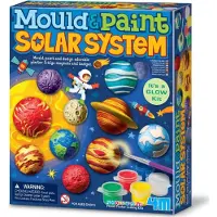 4M Knutselen - Giet En Verf - Glow Zonnestelsel - Creatief Speelgoed - 5+