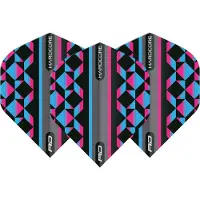 Red Dragon Hardcore Radical Pink & Blue & Black Geometric - Dart Flights