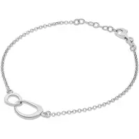 Glow 104.1612.19 Dames Armband 2 Links Organisch 19 cm Zilver