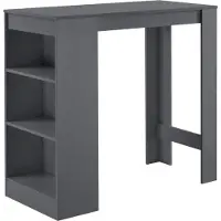 En.casa Bartafel met 3 planken 110x50x103 cm donkergrijs