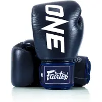 Fairtex ONE Championship x Bokshandschoenen - Leer - Blauw 12 oz