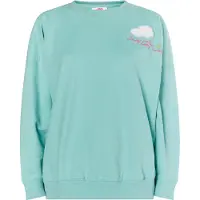 Mymo Sweatshirt 'Keepsudry' aqua / geel / pink / wit