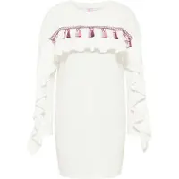 IZIA Jurk geel / rosa / roodviolet / wit