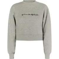 Mymo Sweatshirt 'Blonda' grijs gemĂȘleerd / pink / zwart