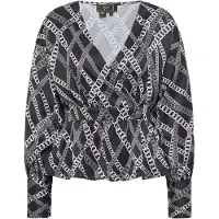 Faina Blouse grijs / zwart / wit